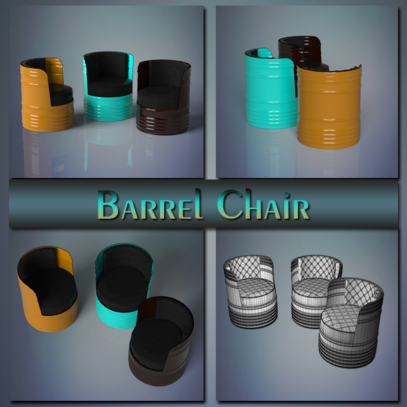 Barrel Chair - 3Docean 22416383
