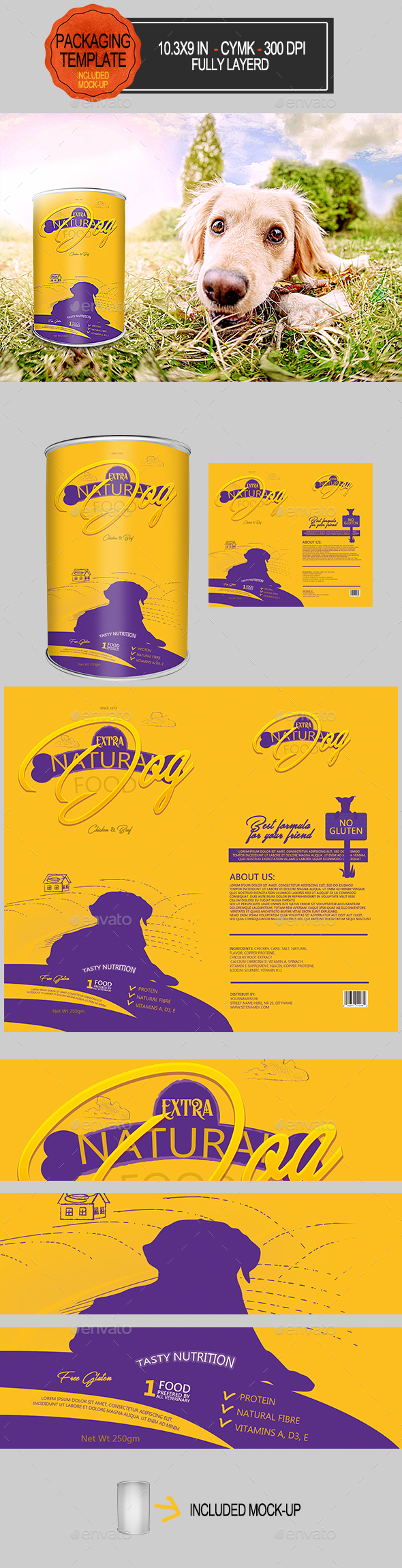 Dog Food Packaging - Packaging Print Templates