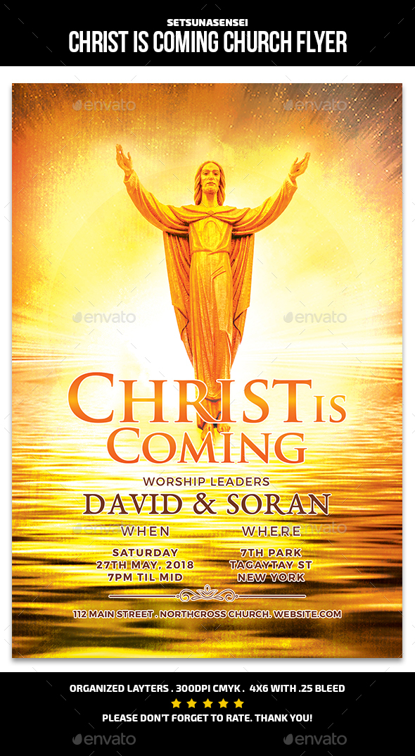 Christ is Coming Church Flyer - Church Flyers