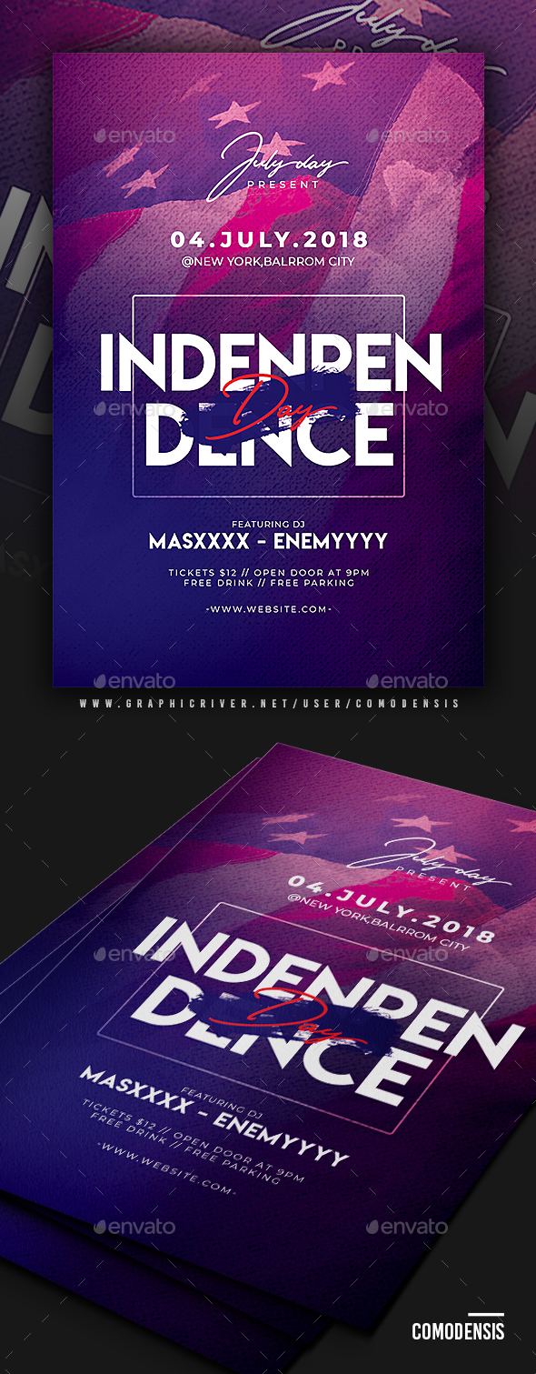 Independence Day Party Flyer - Clubs & Parties Events
