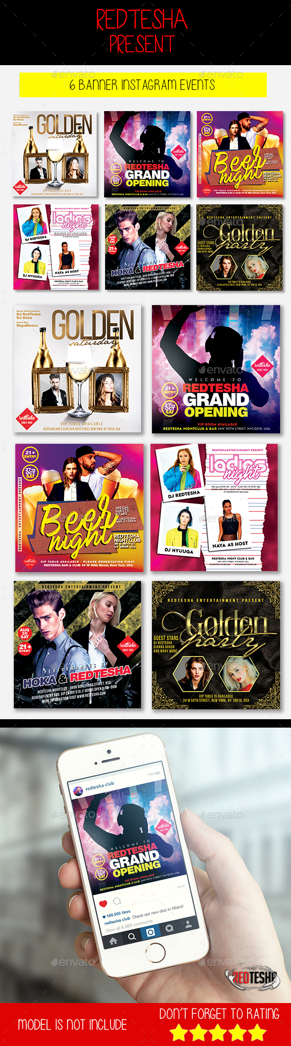 Instagram Banner Events - Banners & Ads Web Elements