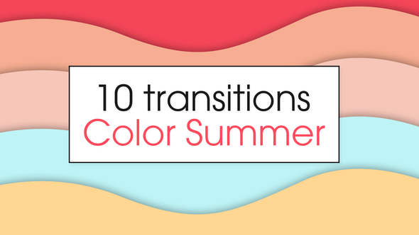 Colors Transition Summer Style Flat Shape Pack 10