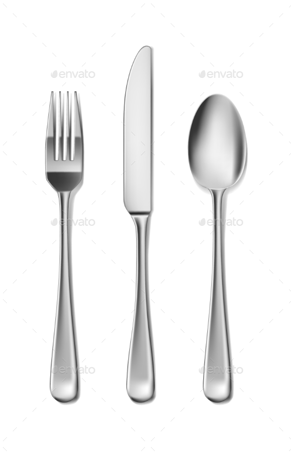 Steel Cutlery - Food Objects