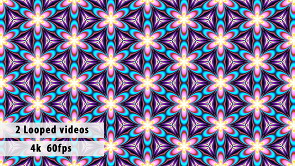 VJ Kaleidoscope Pattern - Looped Background