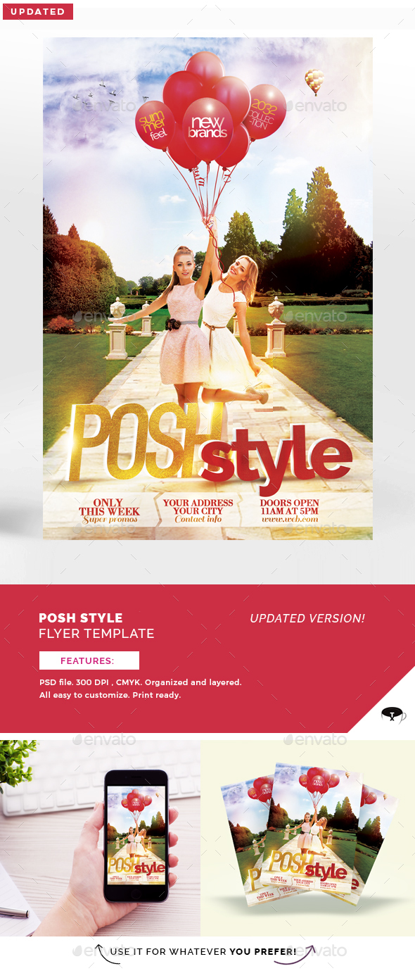 Posh Style Flyer Template - Flyers Print Templates