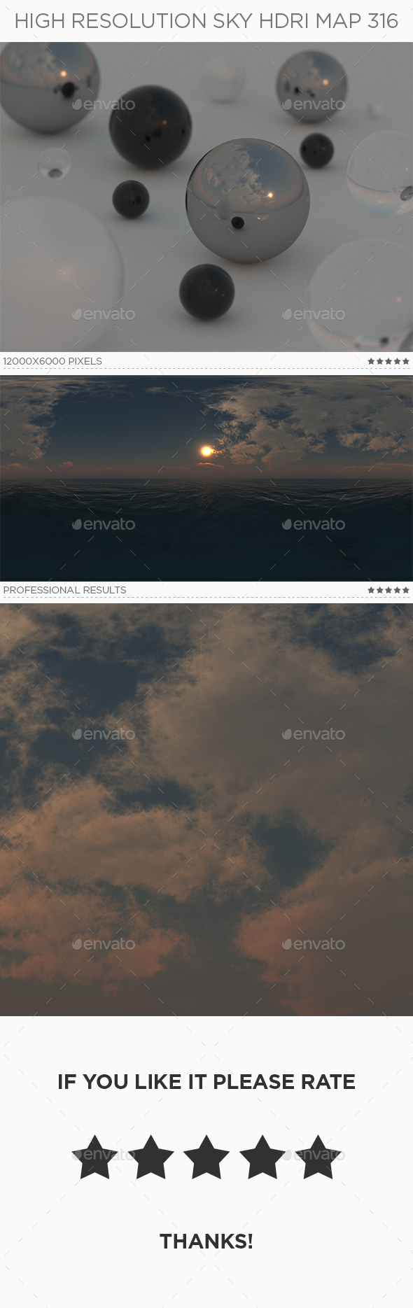 High Resolution Sky HDRi Map 316 - 3DOcean Item for Sale