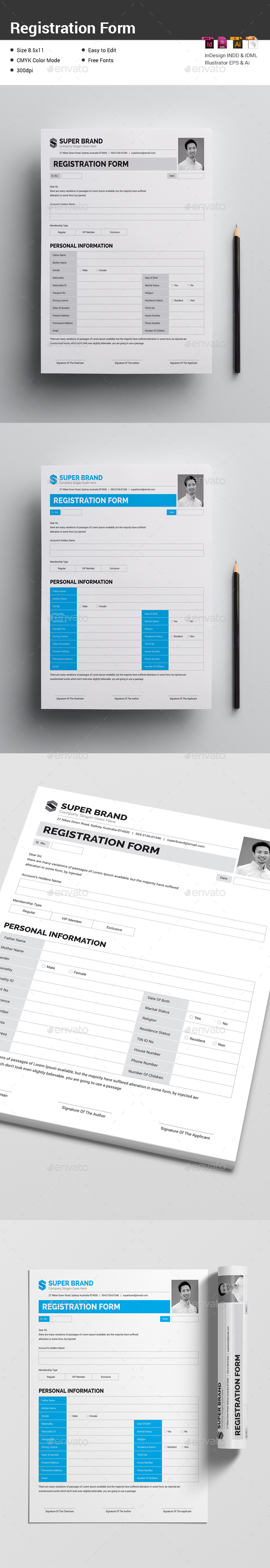Registration Form - Miscellaneous Print Templates