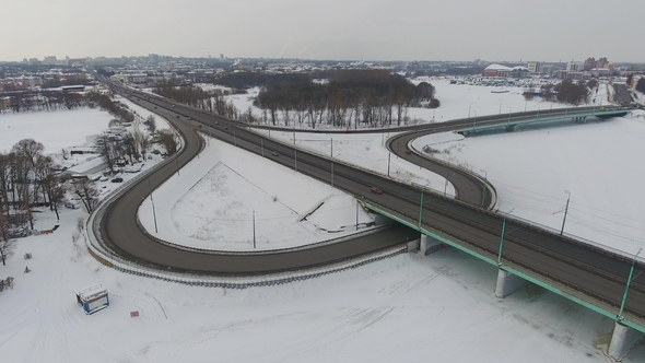 Road Junction in Winter