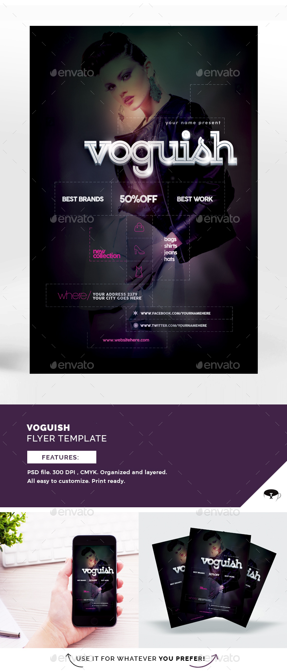 Voguish Flyer Template - Flyers Print Templates