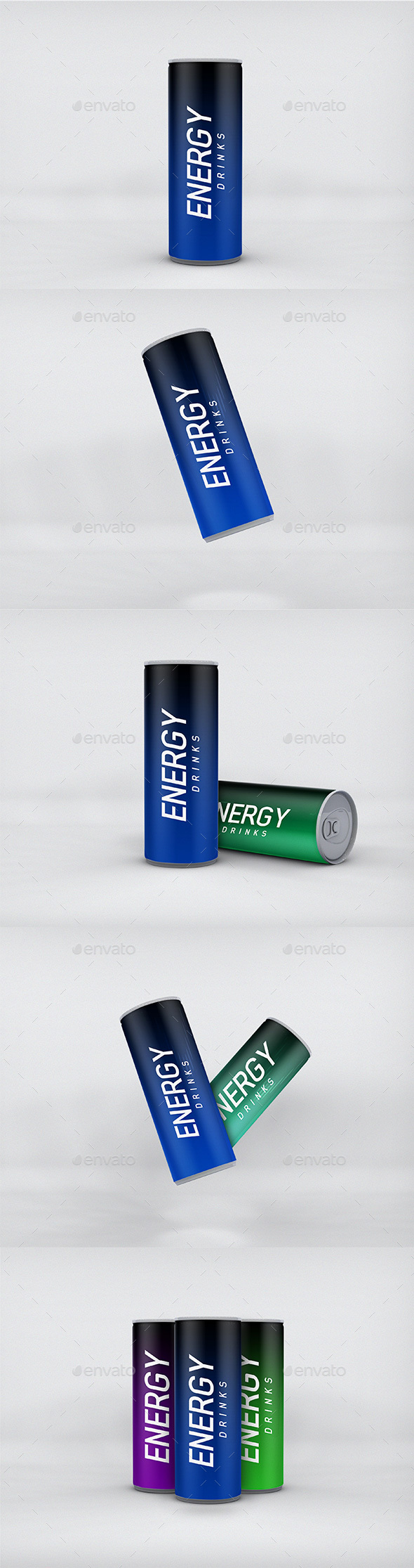 Energy Drink Can Mockup - Food and Drink Packaging