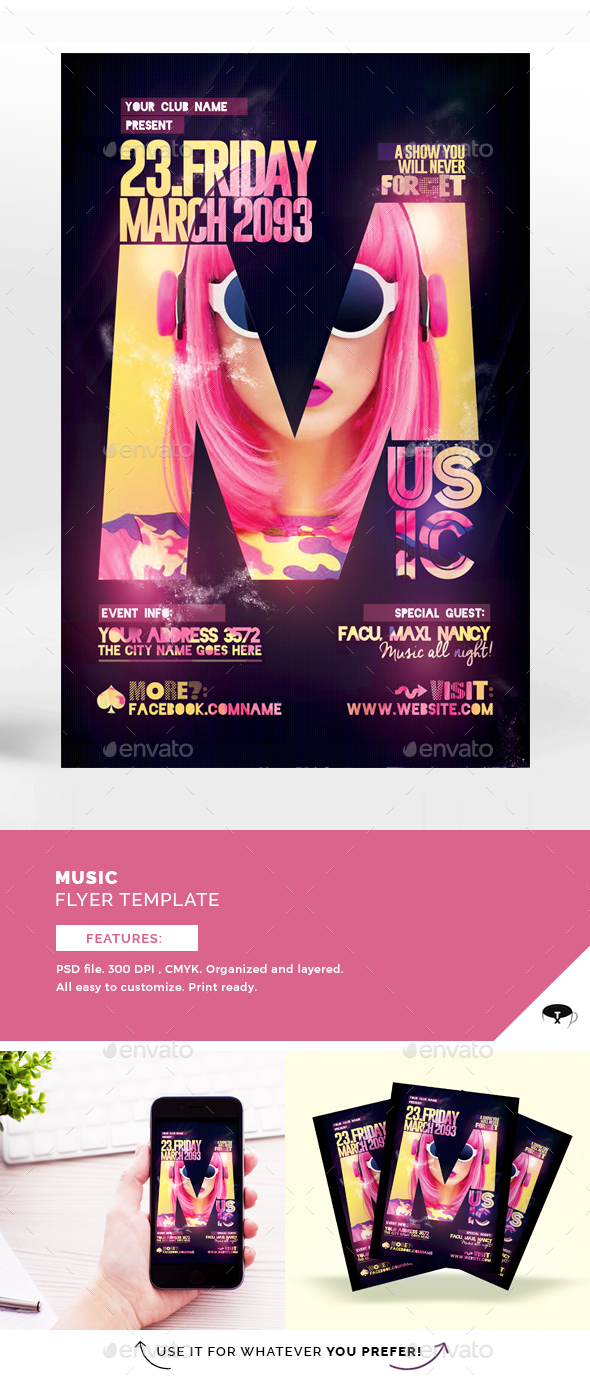Music Flyer Template - Flyers Print Templates
