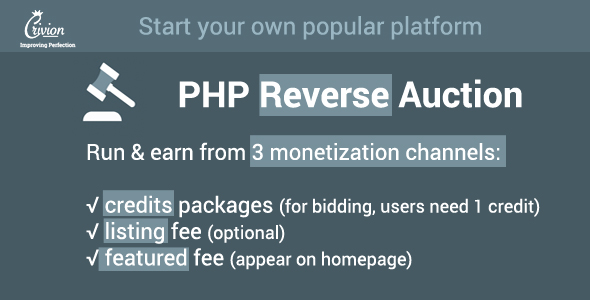 PHP Reverse Auctions Script