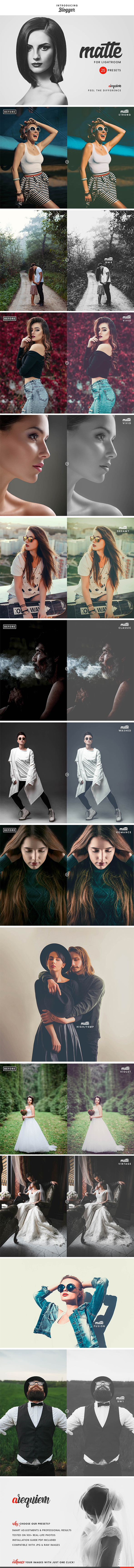Matte Blogger Lightroom Presets - Lightroom Presets Add-ons