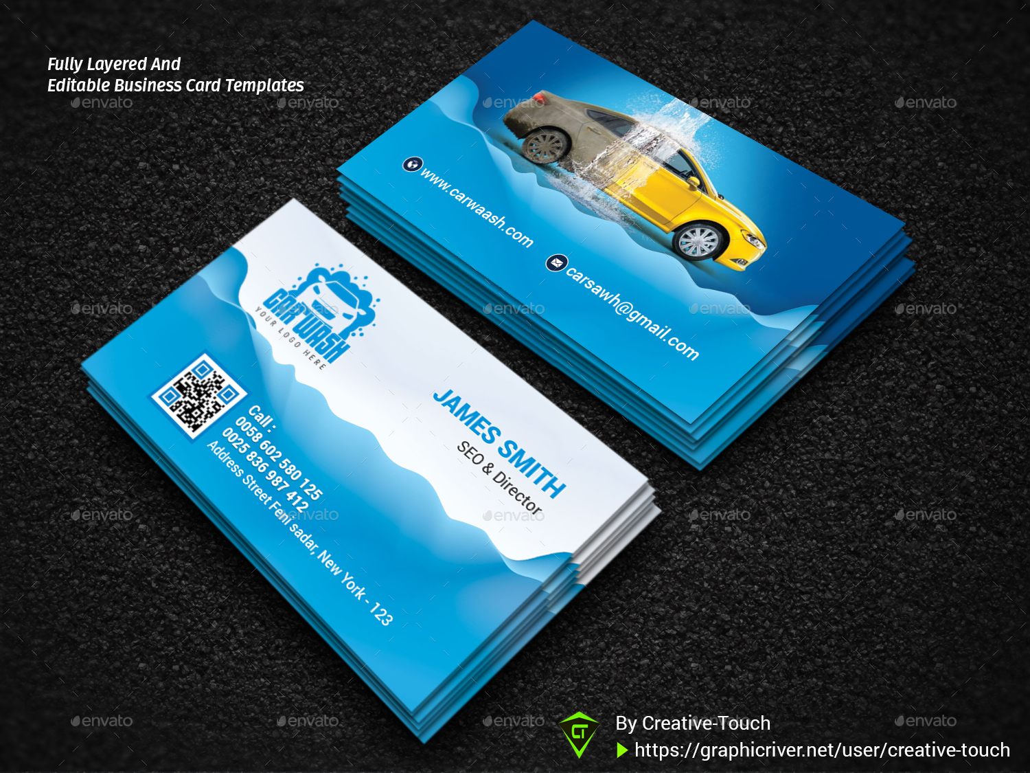 Car Wash Business Card By Creative Touch