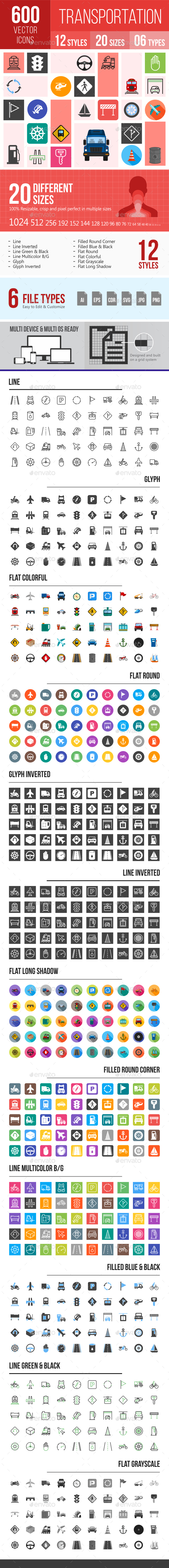 600 Transport Icons - Icons