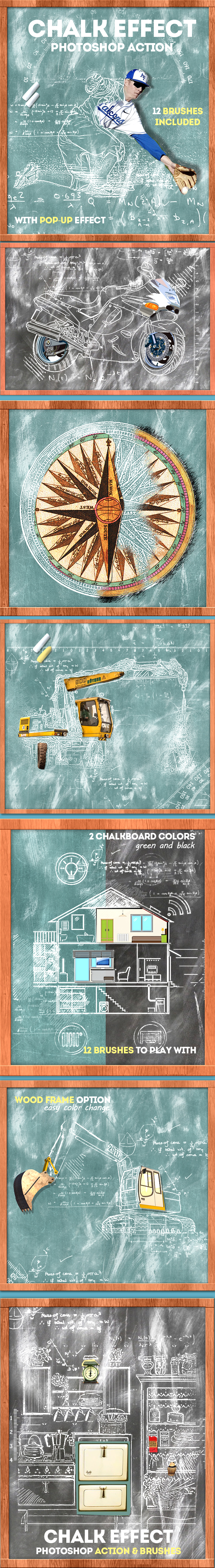 Chalk Effect Photoshop Action - Photo Effects Actions