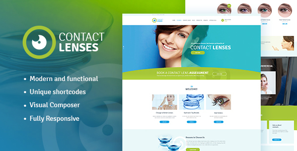 Contact Lenses Store & Vision Therapy Clinic WordPress Theme