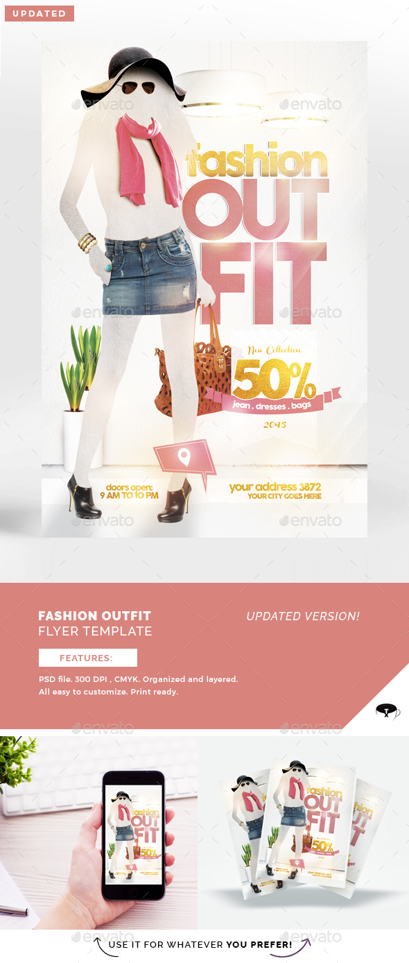 Fashion Outfit Flyer Template - Flyers Print Templates