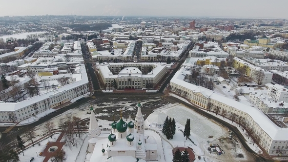 Central Square of Yaroslavl in Winter