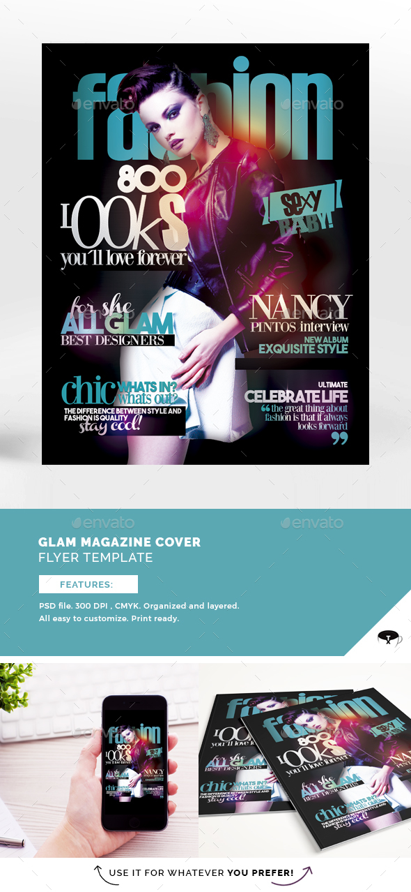 Glam Magazine Cover Flyer Template - Events Flyers