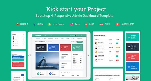 FlareUI Bootstrap 4 Admin Template