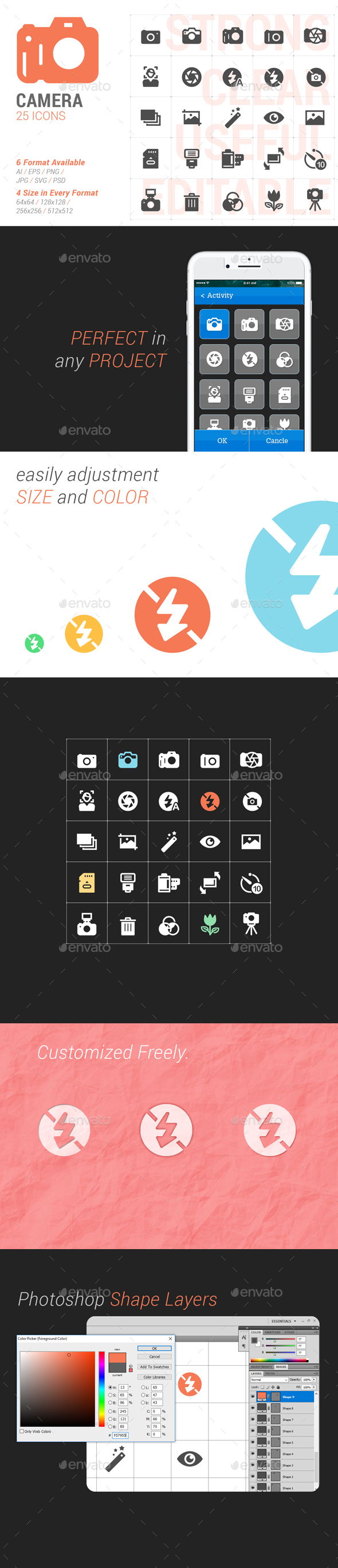 Camera Filled Icon - Media Icons