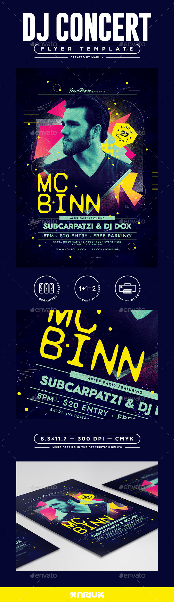 DJ Concert Flyer Template - Clubs & Parties Events