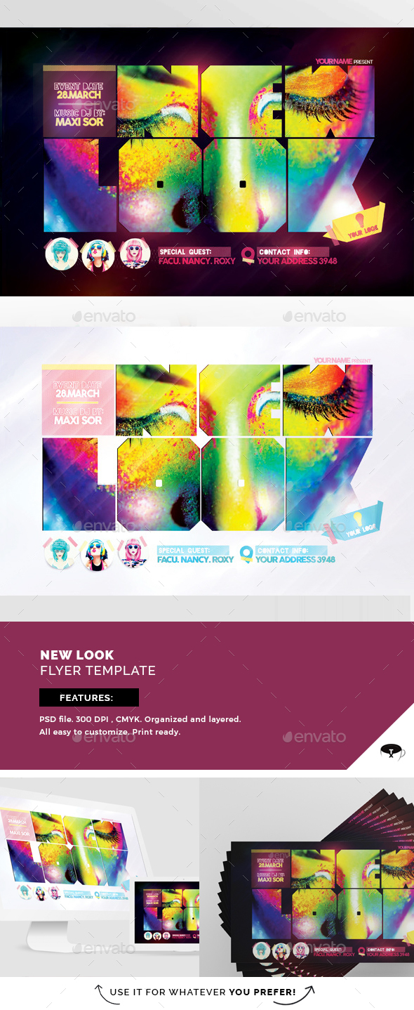 New Look Flyer Template - Clubs & Parties Events