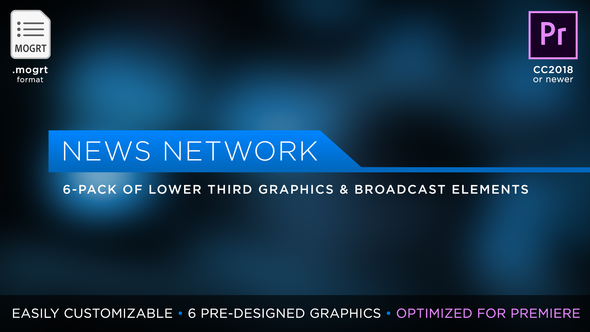 News Network Pack | MOGRT for Premiere Pro