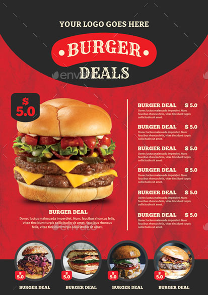 Burger Menu, Print Templates | GraphicRiver