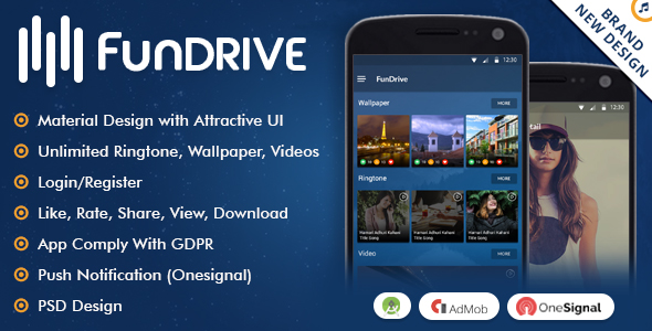 Fundrive - Ringtones, Videos & Wallpapers Download App - CodeCanyon Item for Sale