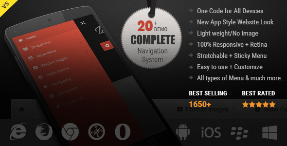 Web Slide - Responsive Mega Menu for Bootstrap 3+ - CodeCanyon Item for Sale