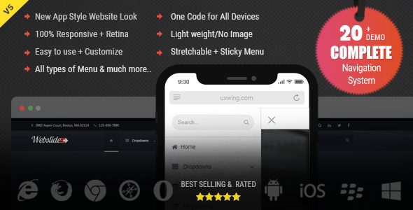 Web Slide - Responsive Megamenu Navigation Sub Dropdown Menu - CodeCanyon Item for Sale