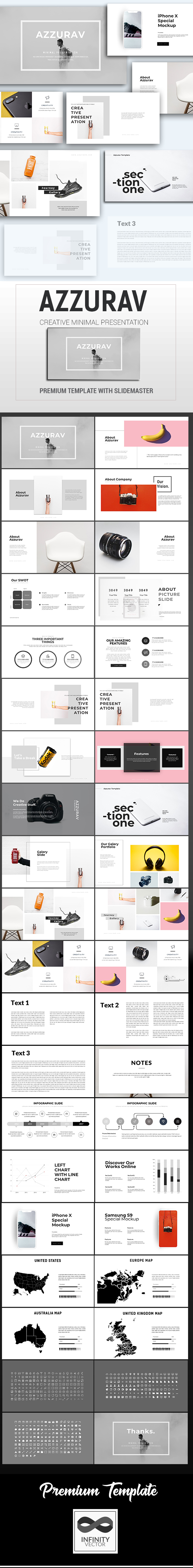 Azzurav Minimal Google Slide - Google Slides Presentation Templates