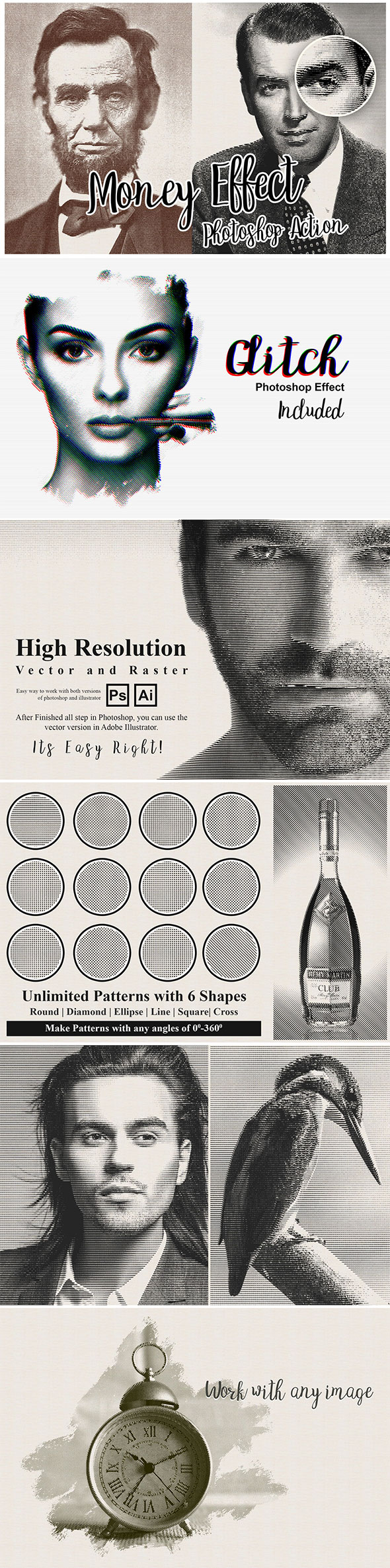 Money Engraving Photoshop Action - Utilities Actions