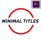 Minimal Titles - VideoHive Item for Sale