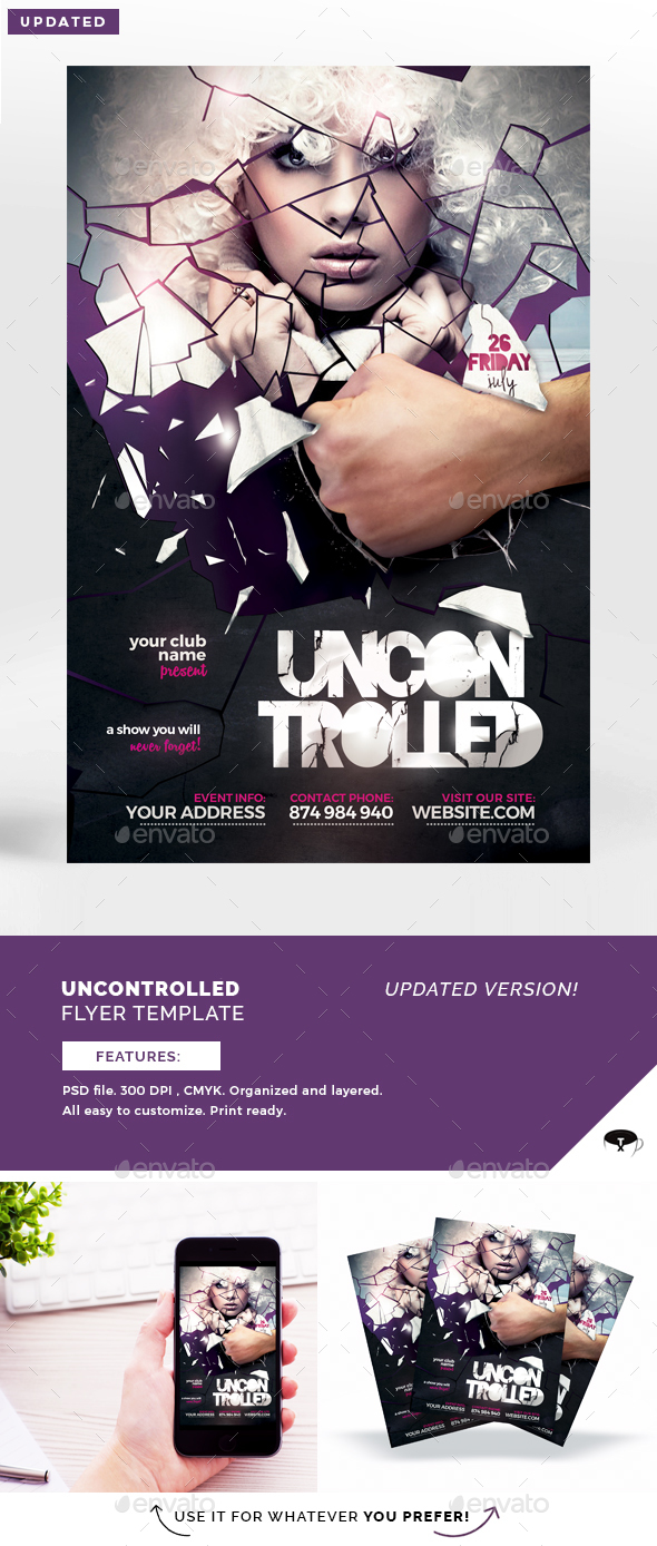 Uncontrolled Flyer Template - Flyers Print Templates