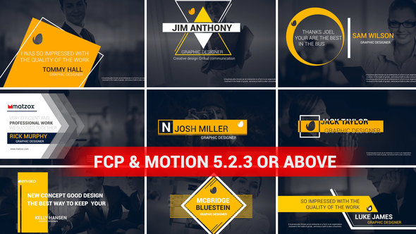 Corporate Titles For FCP X & Apple Motion