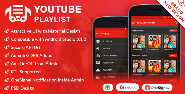 Youtube PlayList App - CodeCanyon Item for Sale