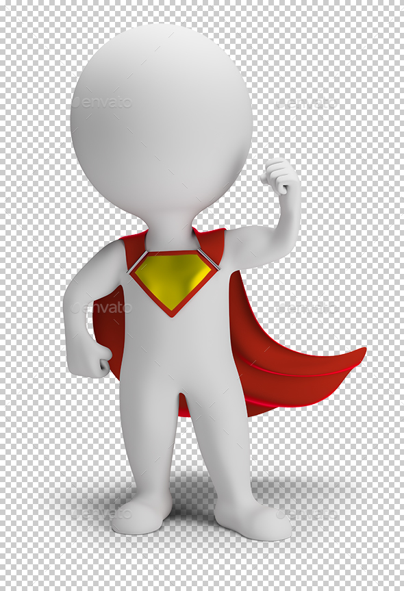 3D Small People - Superhero - Characters 3D Renders