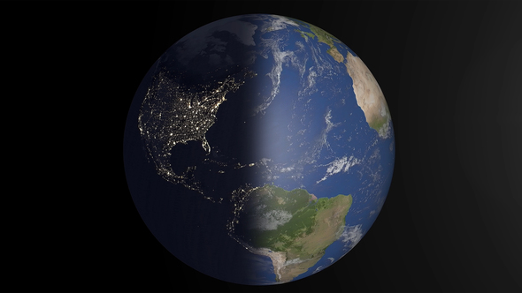 Night and Day Earth Rotating
