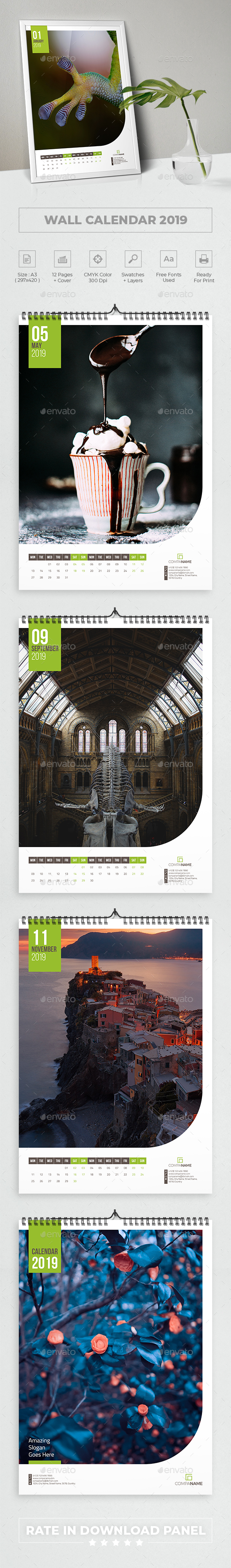 Wall Calendar 2019 - Calendars Stationery