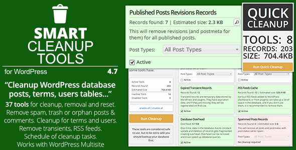 Smart Cleanup Tools - CodeCanyon Item for Sale