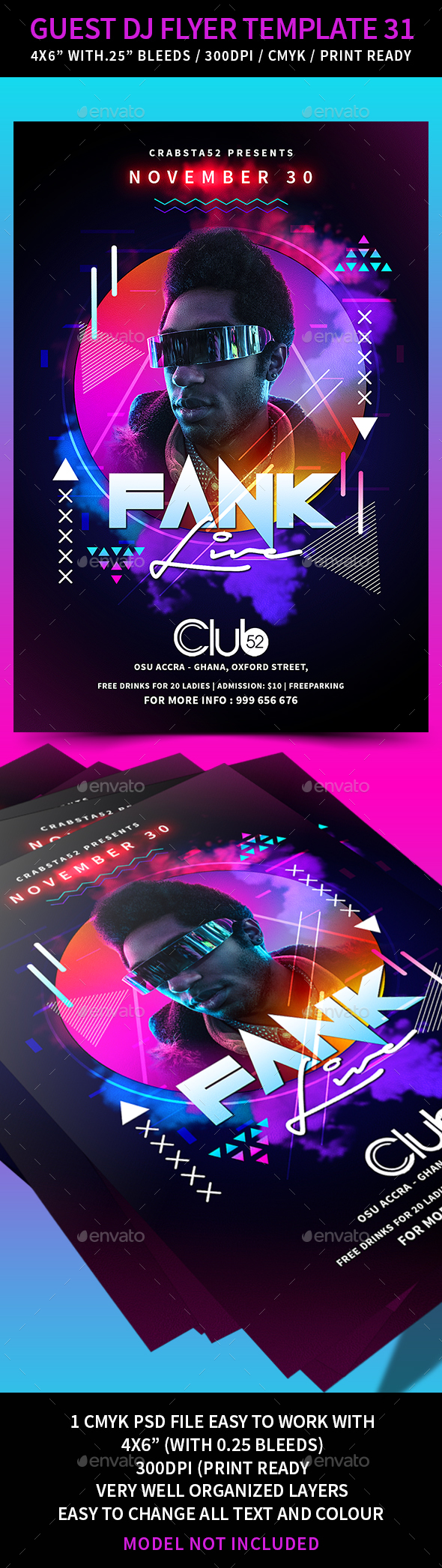 Guest DJ Flyer Template 31 - Flyers Print Templates