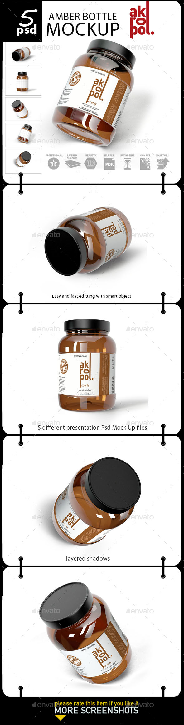 Download Amber Bottle Mock Up By Akropol Graphicriver