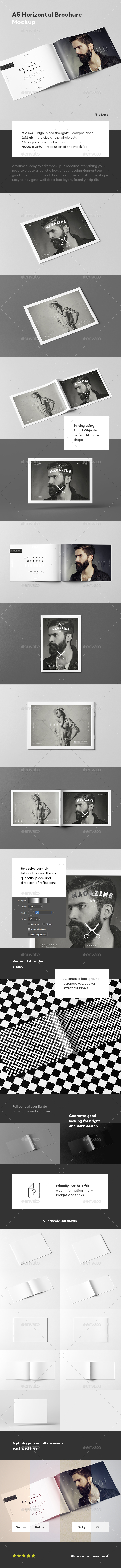 A5 Horiozontal Brochure Mock-up - Brochures Print