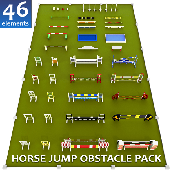 Horse jump obstacle - 3Docean 19145362