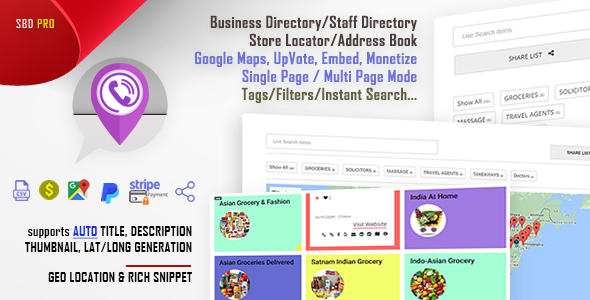 Simple Business Directory with Maps, Store Locator, Distance Search - CodeCanyon Item for Sale