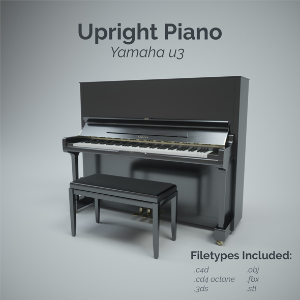 Upright Piano with - 3Docean 22437806