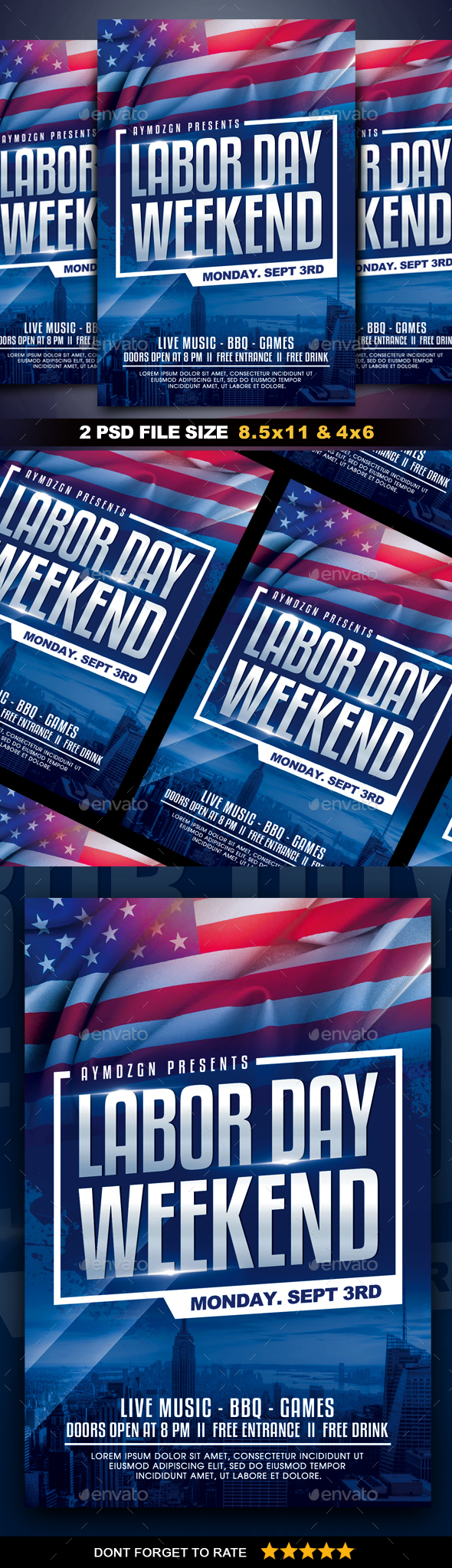 Labor Day Flyer - Clubs & Parties Events